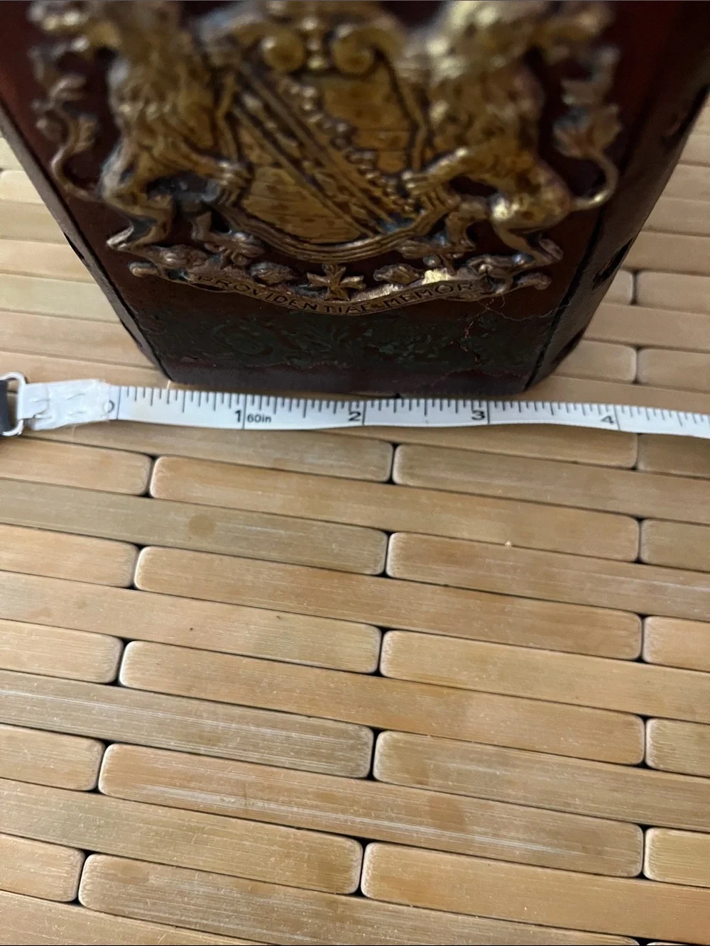 Vintage Decorative Whisky Decanter with Gold Crest - Made in Italy